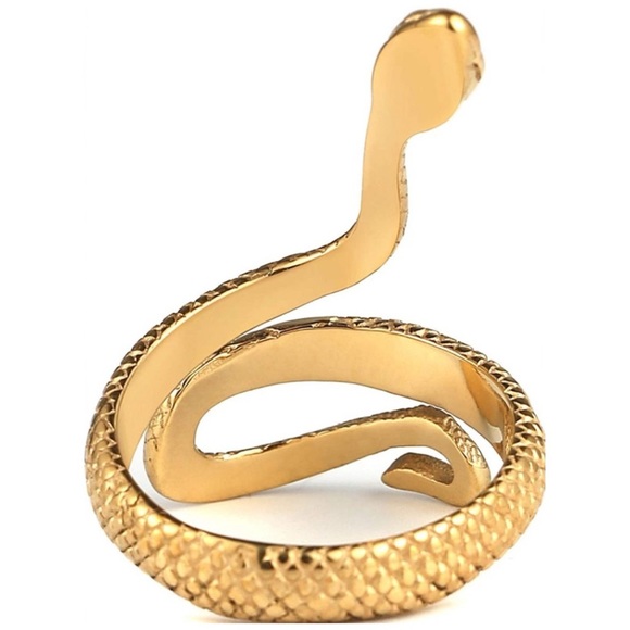 NEW Gold Open Snake Ring Gothic Witchy - Picture 6 of 8